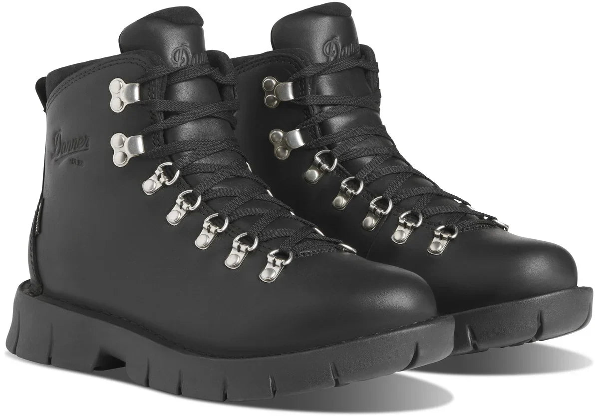 Women's Waterproof Leather Hiking Boot - Black