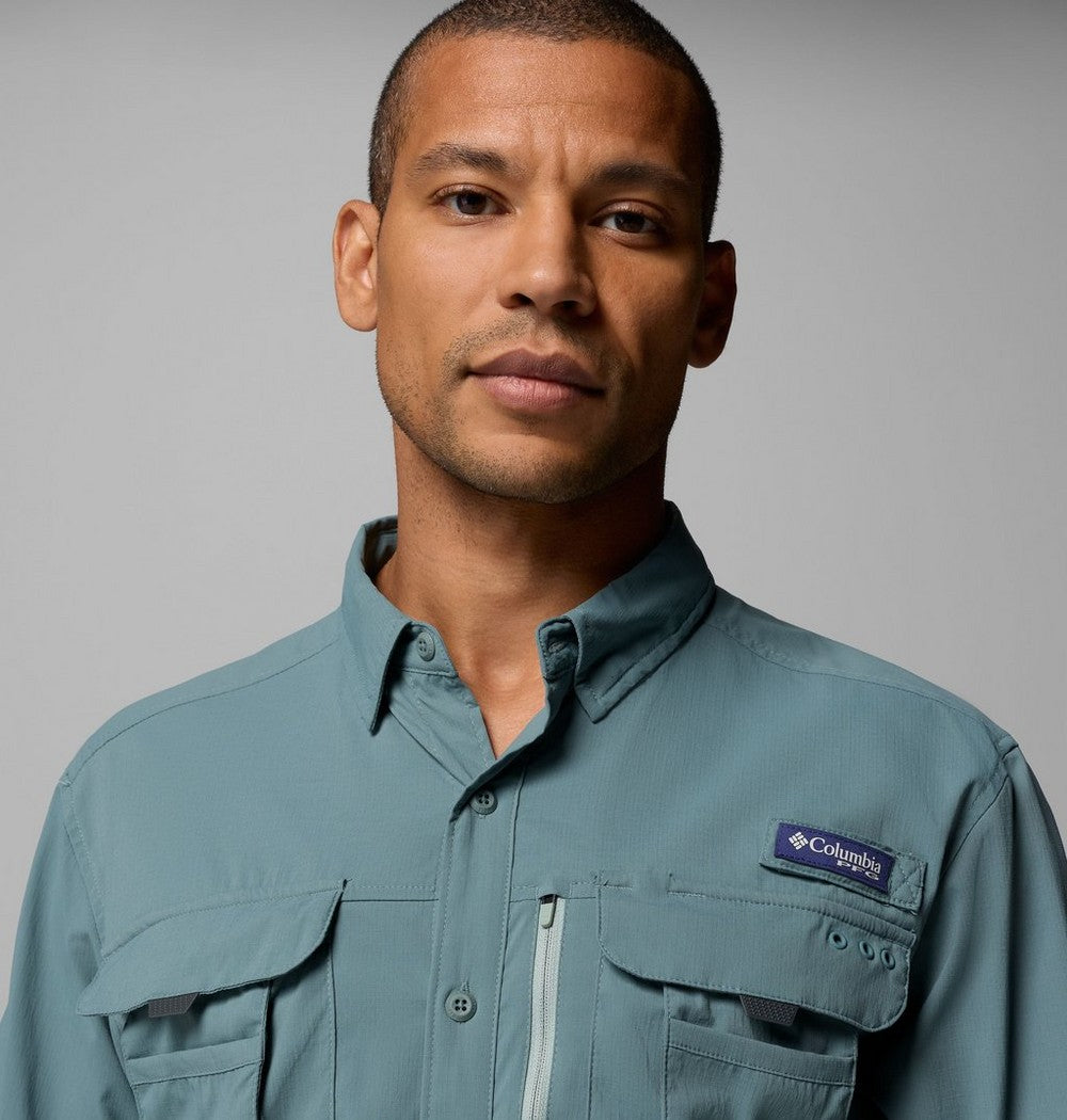 Men's UPF 50 Fishing Button-Up Shirt - Navy