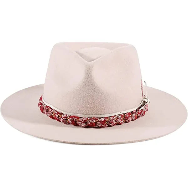 Vintage Fedora Lightning Hat-Cream Pink