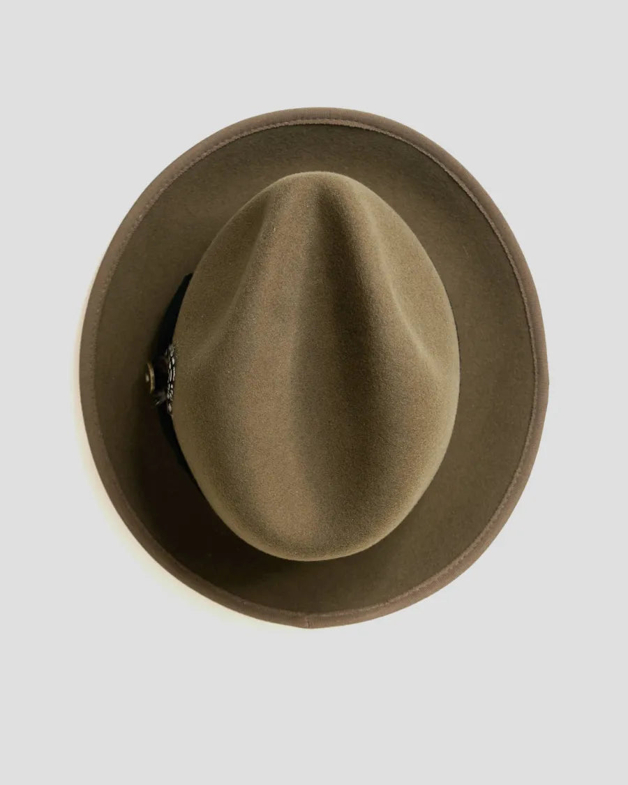 Thread Ranch Thread Bikary Fedora - Grey/Dark Olive