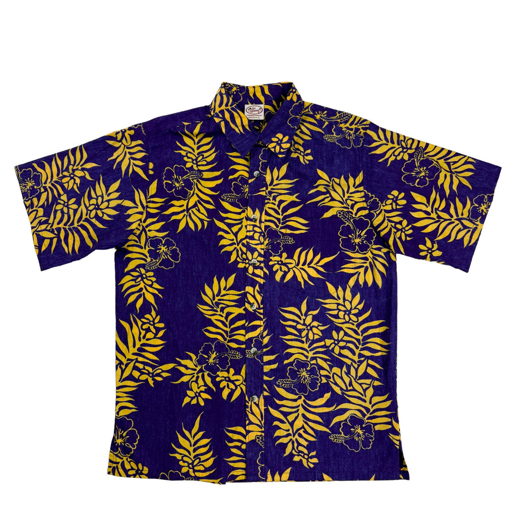 Mini Tahitian Reverse (Purple/Gold) Hawaiian Shirts