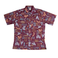 Mahi Mahi Reverse (Burgundy) Hawaiian Shirts