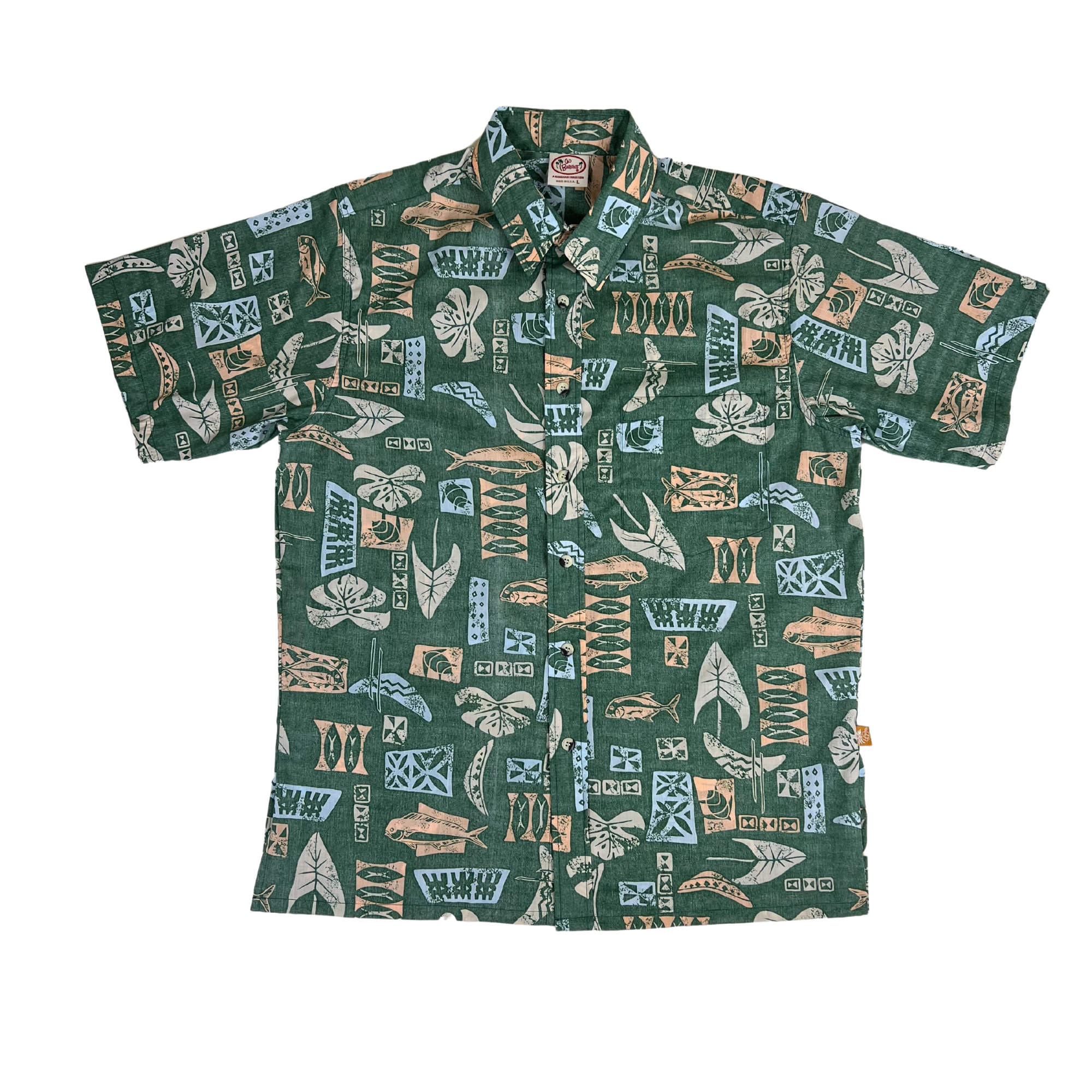 Mahi Mahi Reverse (Sage) Hawaiian Shirts