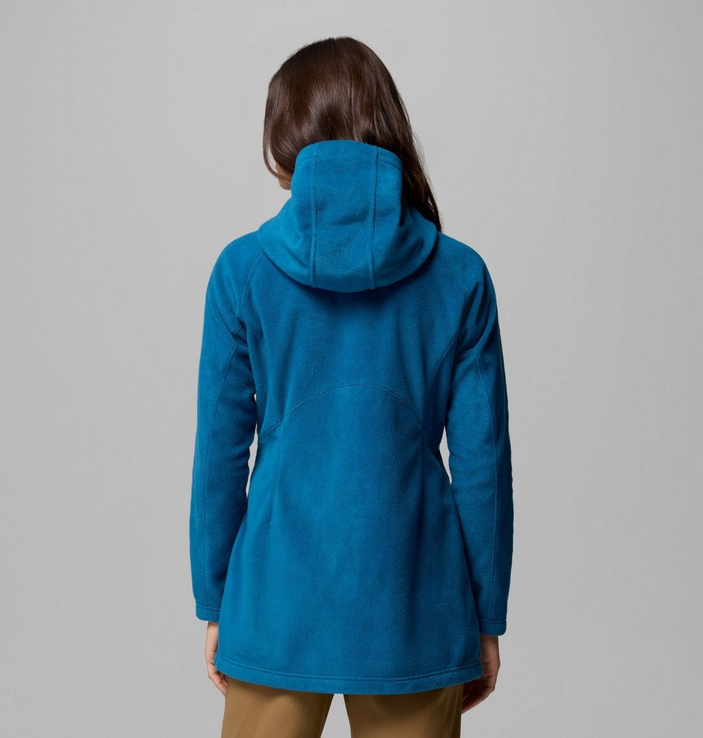 Women's Long Fleece Hoodie - Pink