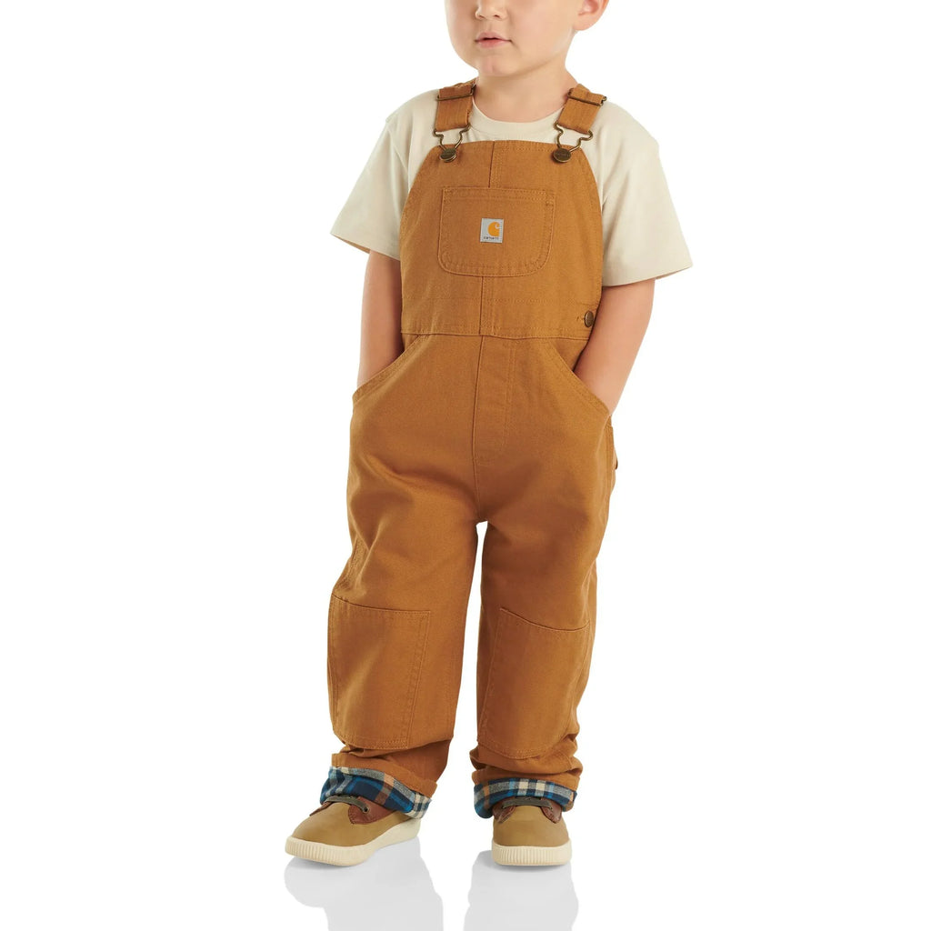 Baby & Toddler Flannel-Lined Bib Overalls - Brown