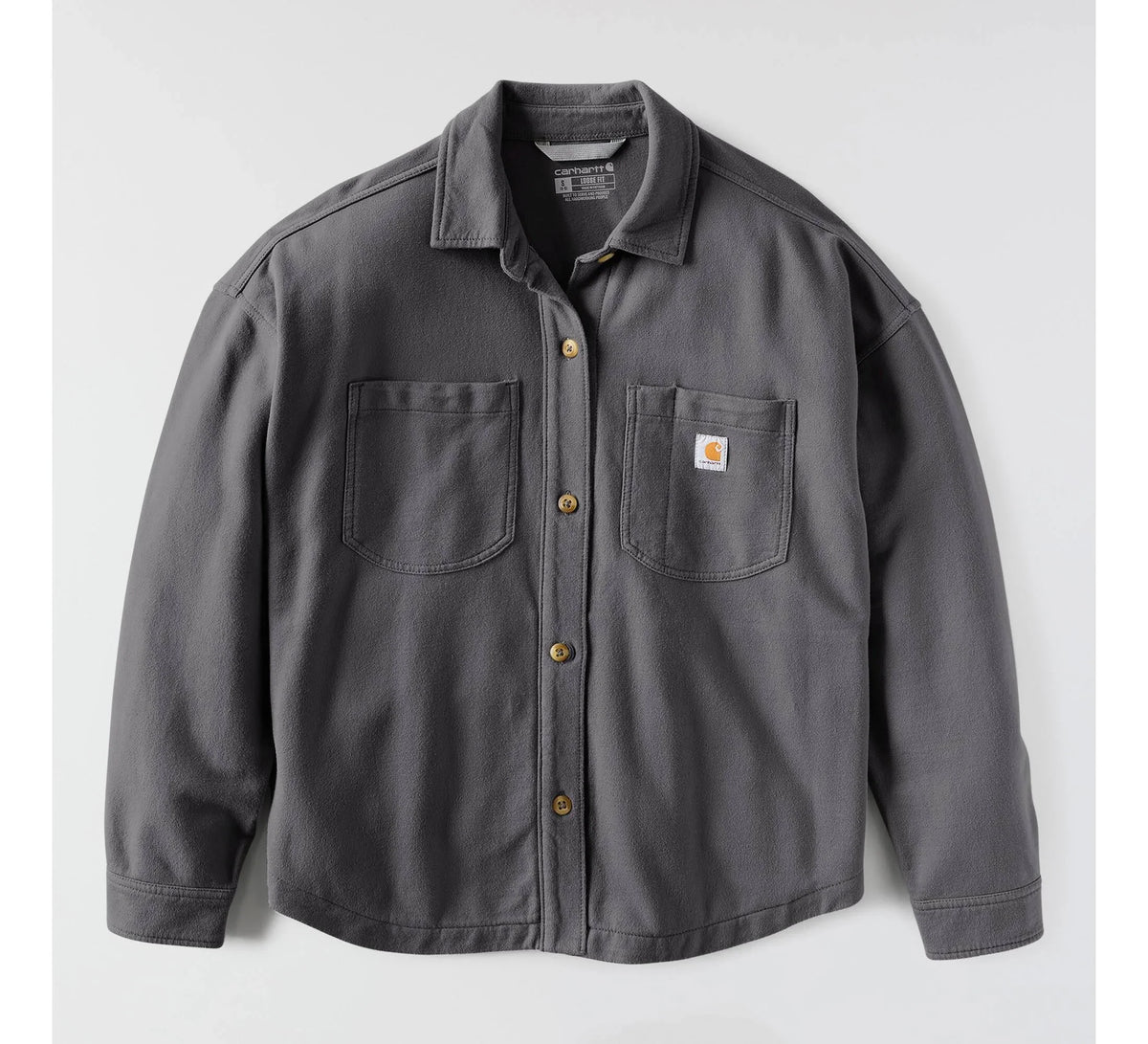 Women's Cotton French Terry Overshirt - Green