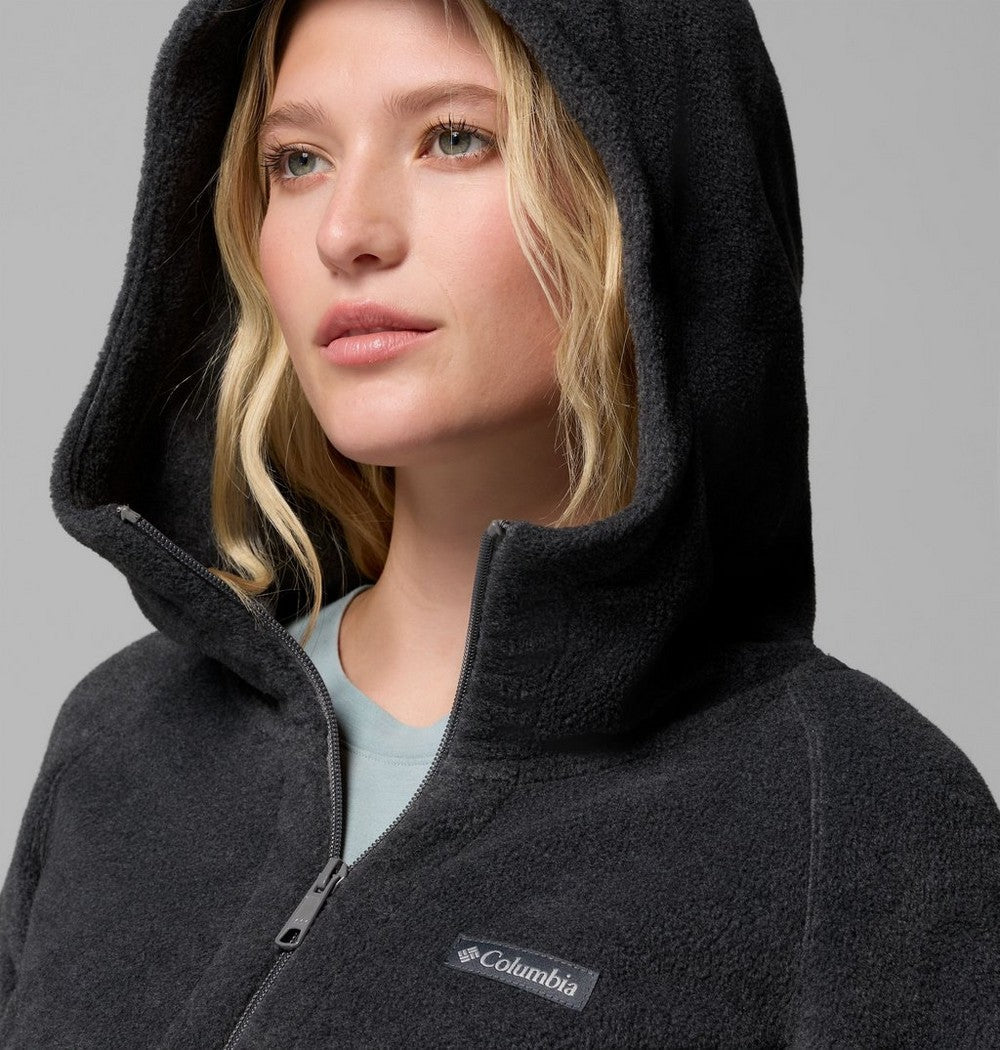 Women's Long Fleece Hoodie - Pink
