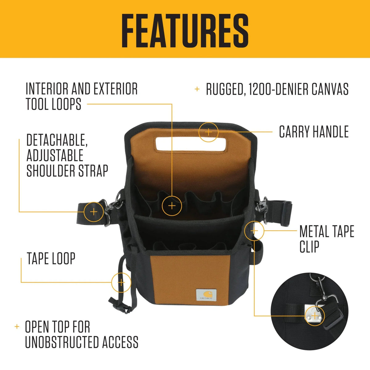 Open-Top Tool Organizer Bag