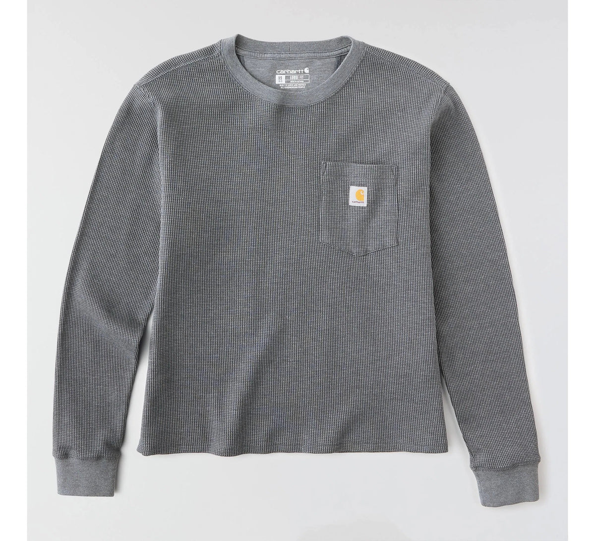 Women's Waffle Knit Long-Sleeve Pocket Tee