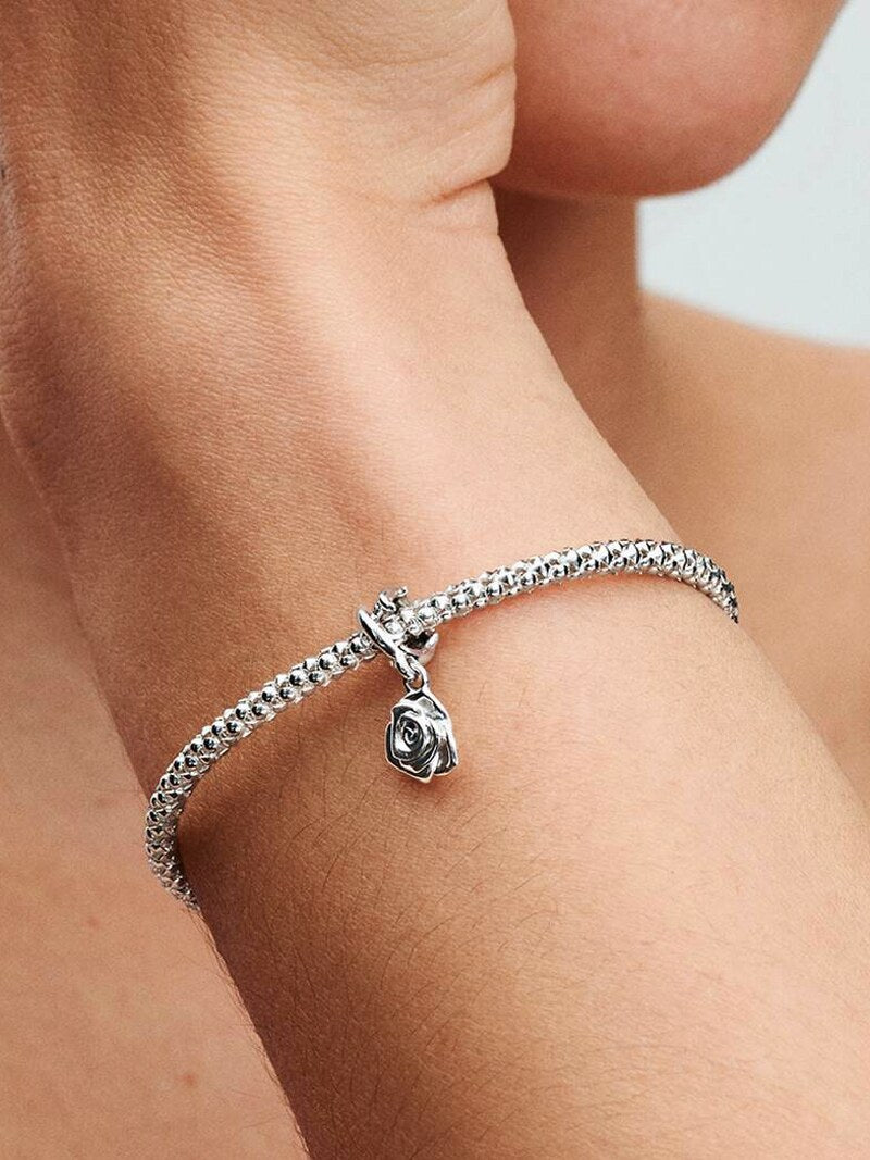 Sterling Silver Rose Dangle Charm