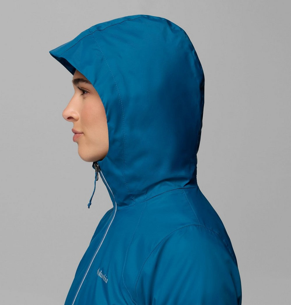 Women's Lined Long Rain Jacket - Blue