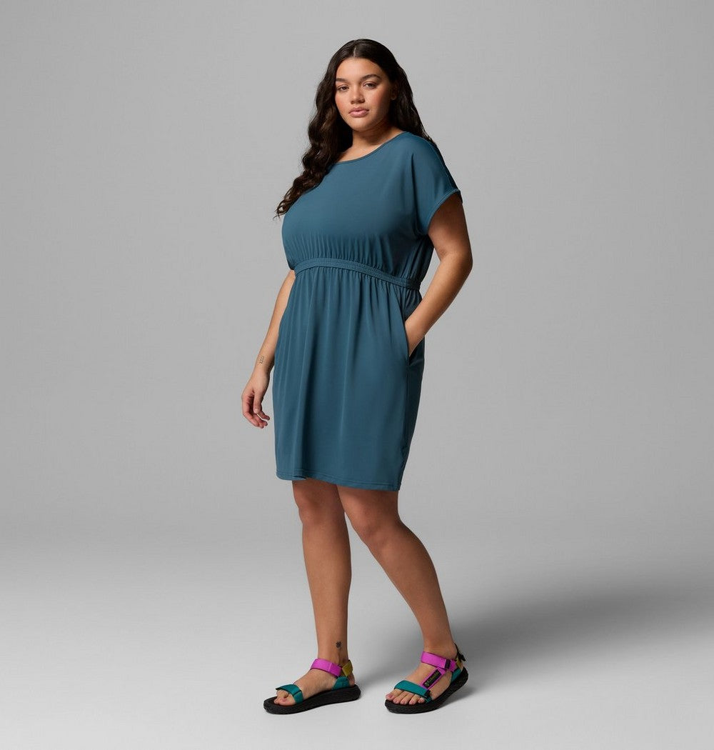 Women's Plus Short Sleeve Sun Dress - Navy