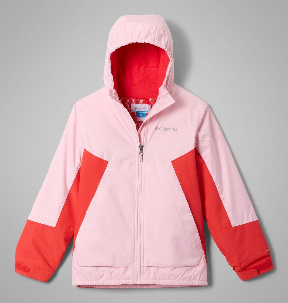 Girls' Waterproof Insulated Ski Jacket - Pink Red