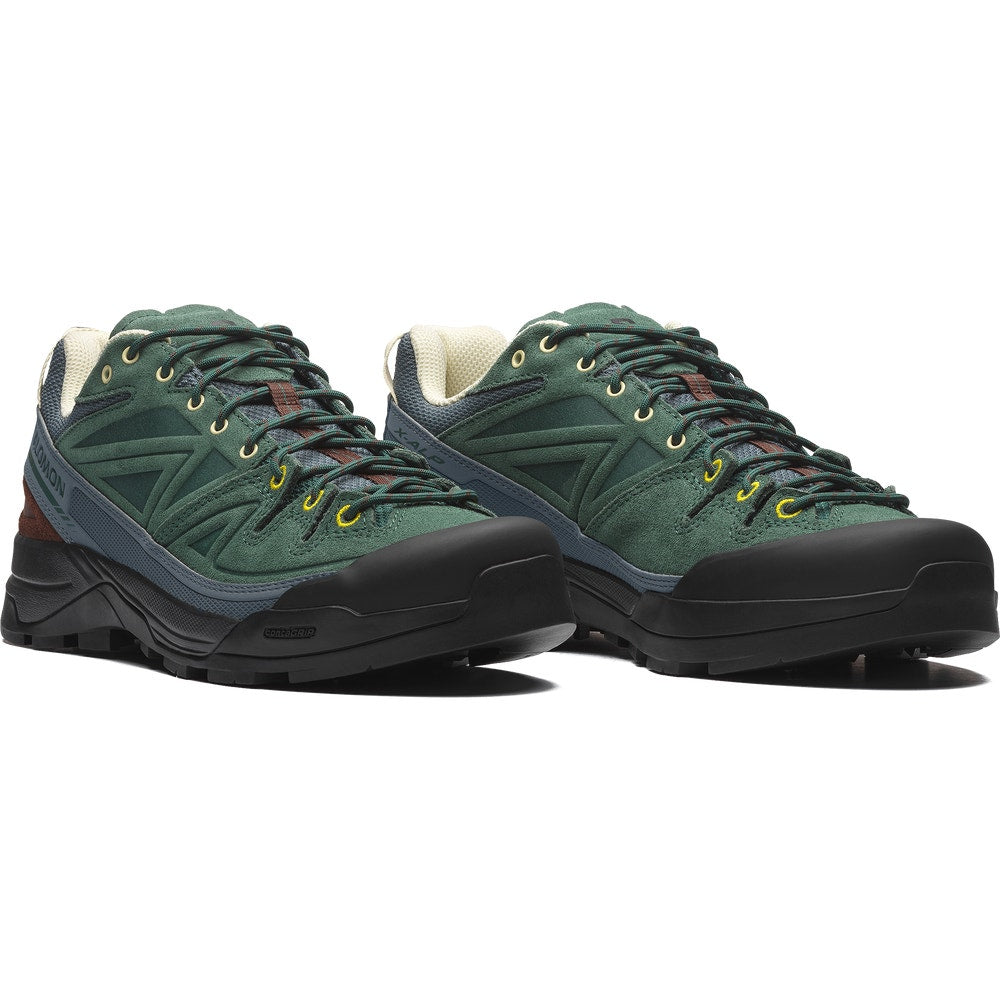 Suede And Canvas Outdoor Sneakers - Blue