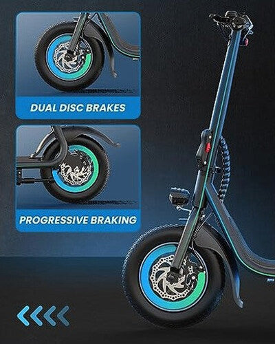 URBANMAX C1 Electric Scooter With Seat, 450W Motor, 22 Mile Range, 12 Inch Tires, Black