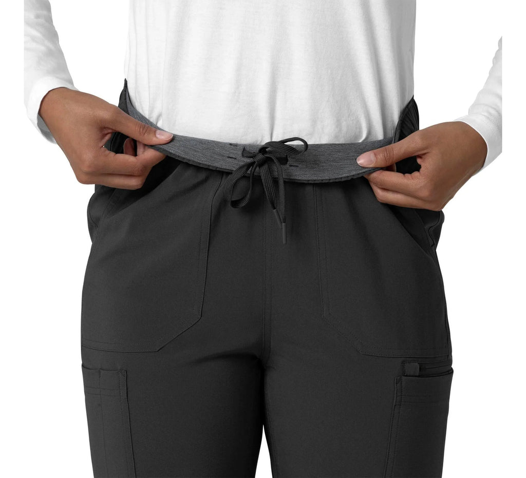 Women's Stretch Straight Leg Cargo Scrub Pants - Pink