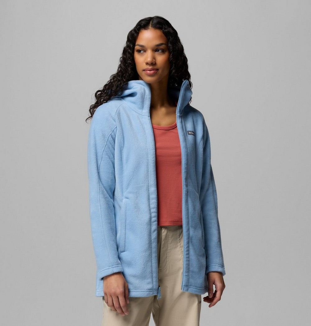 Women's Long Fleece Hoodie - Pink