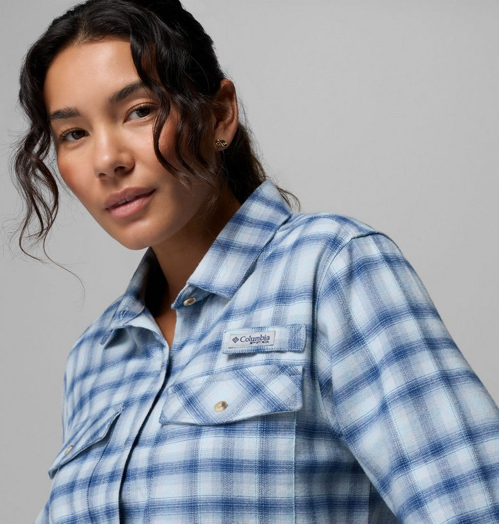 Women's Stretch Fishing Flannel Shirt - Plaid