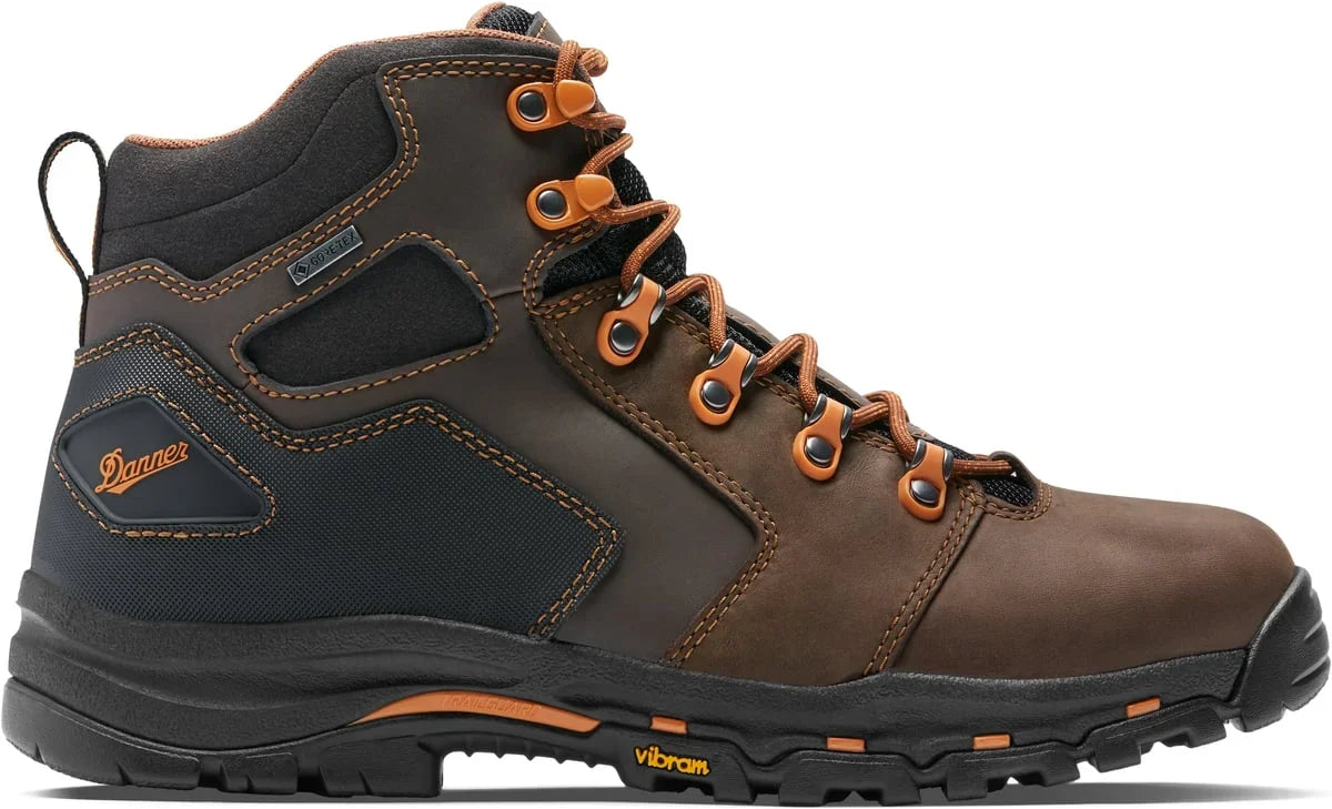 Men's 4.5-Inch Waterproof Work Boot - Brown/Orange