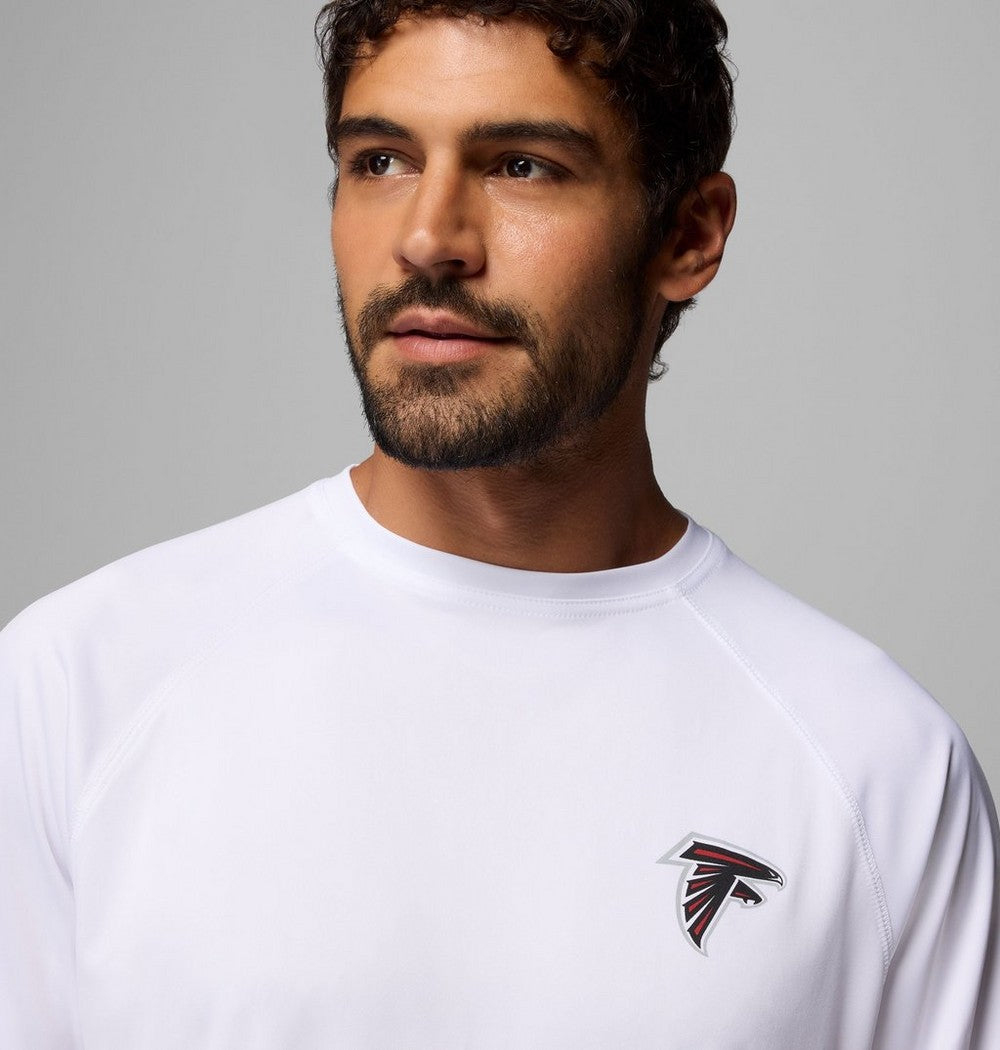 Men's Long Sleeve Sun Shirt - White Red