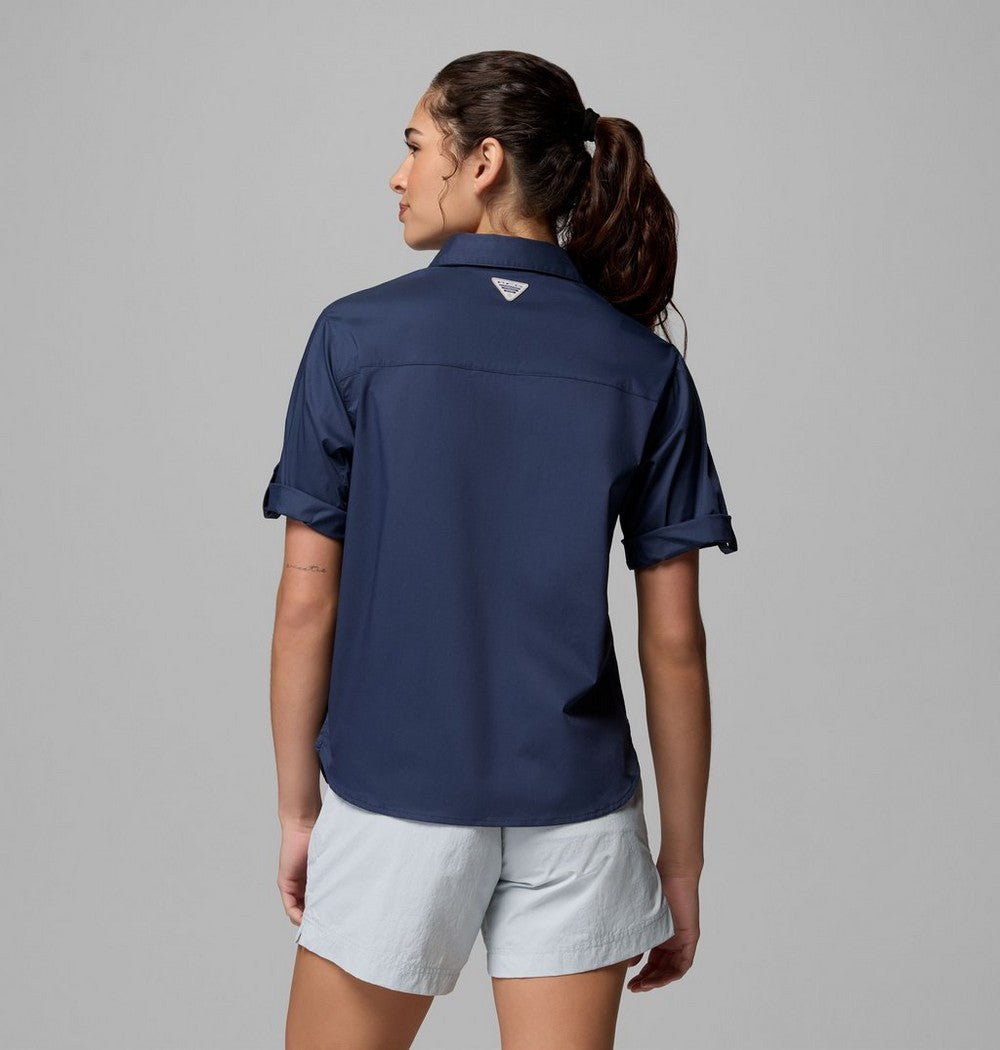 Women's Short Sleeve Fishing Shirt - Navy