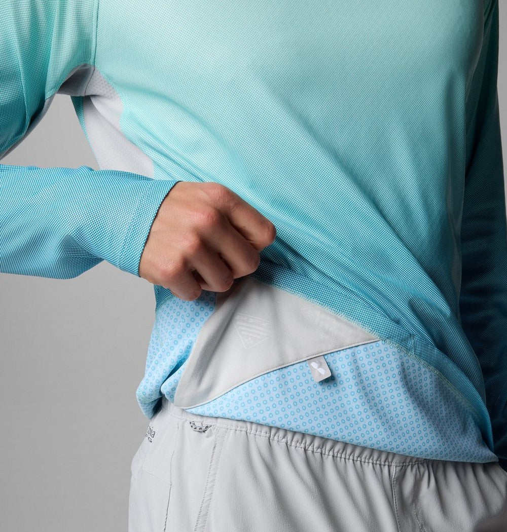 Men's UPF 50 Cooling Fishing Hoodie - Blue
