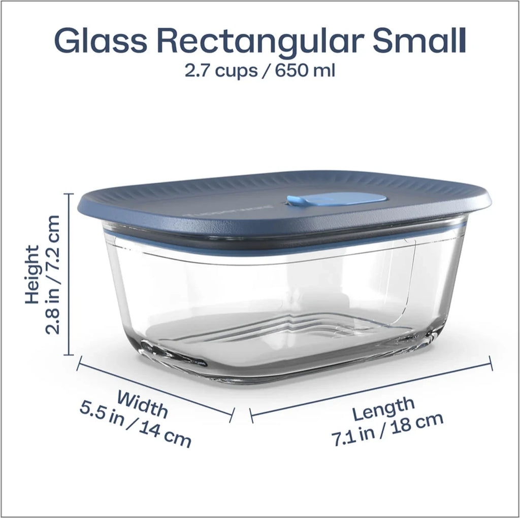 Small Rectangular Glass Food Storage Container