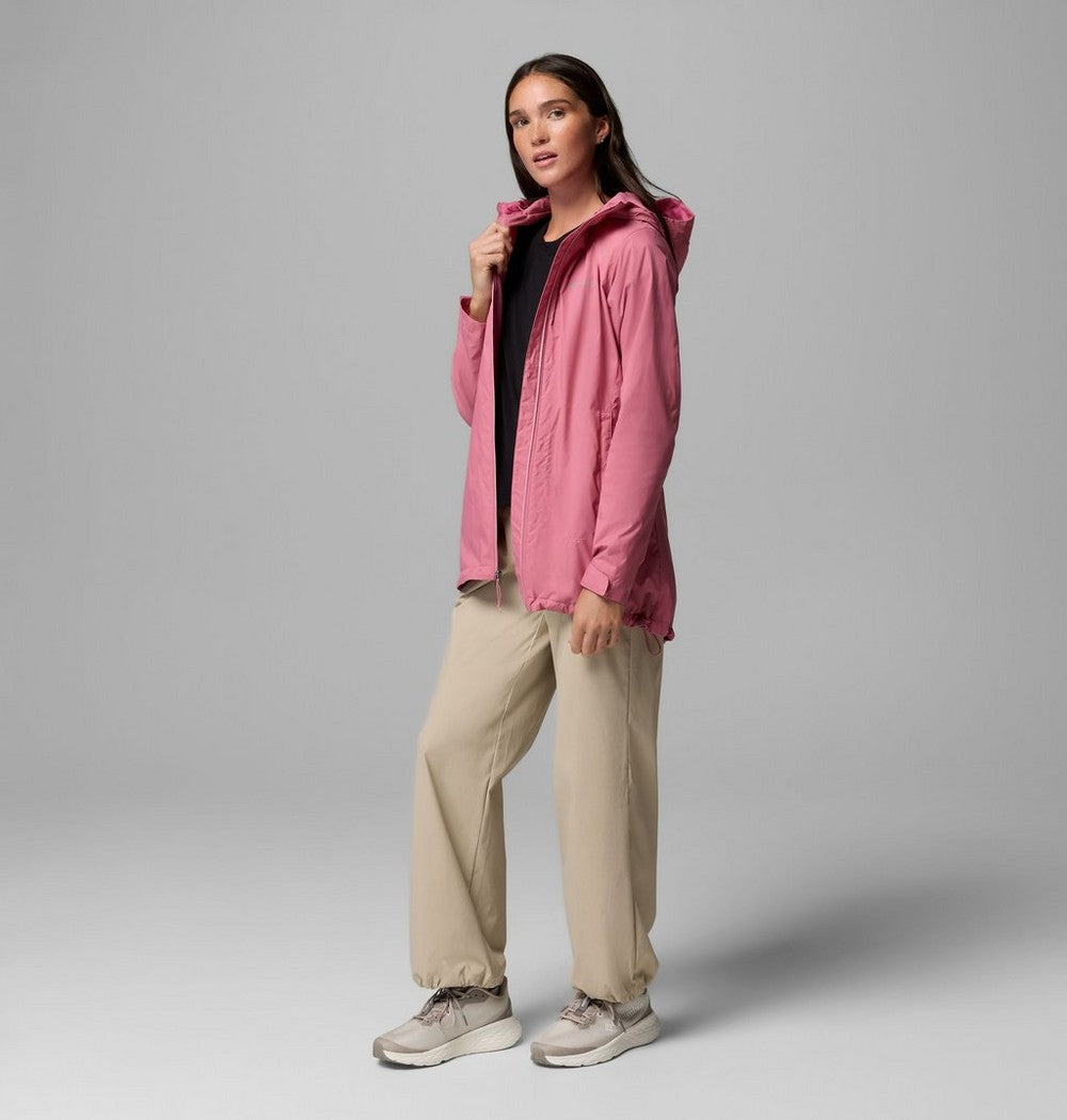 Women's Lined Long Rain Jacket - Blue