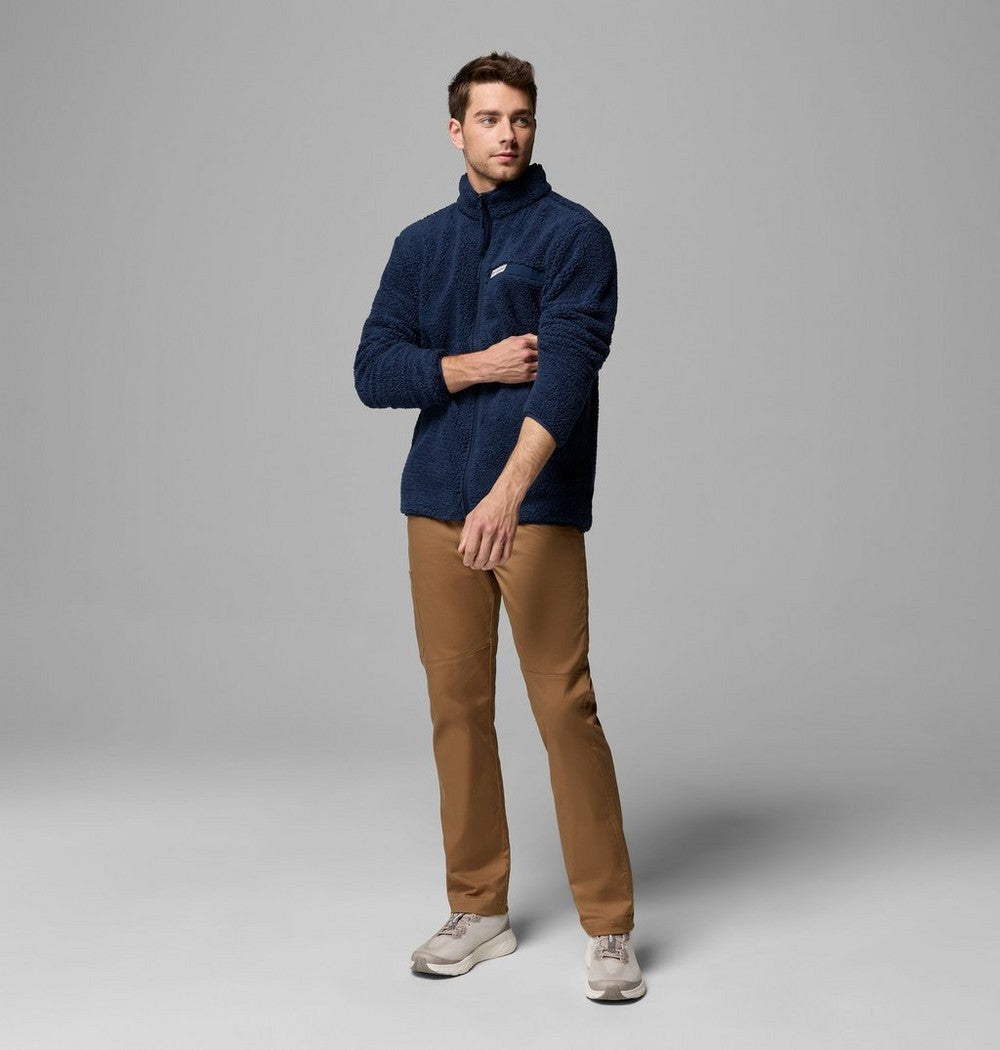 Men's High-Pile Full-Zip Fleece Jacket - Navy
