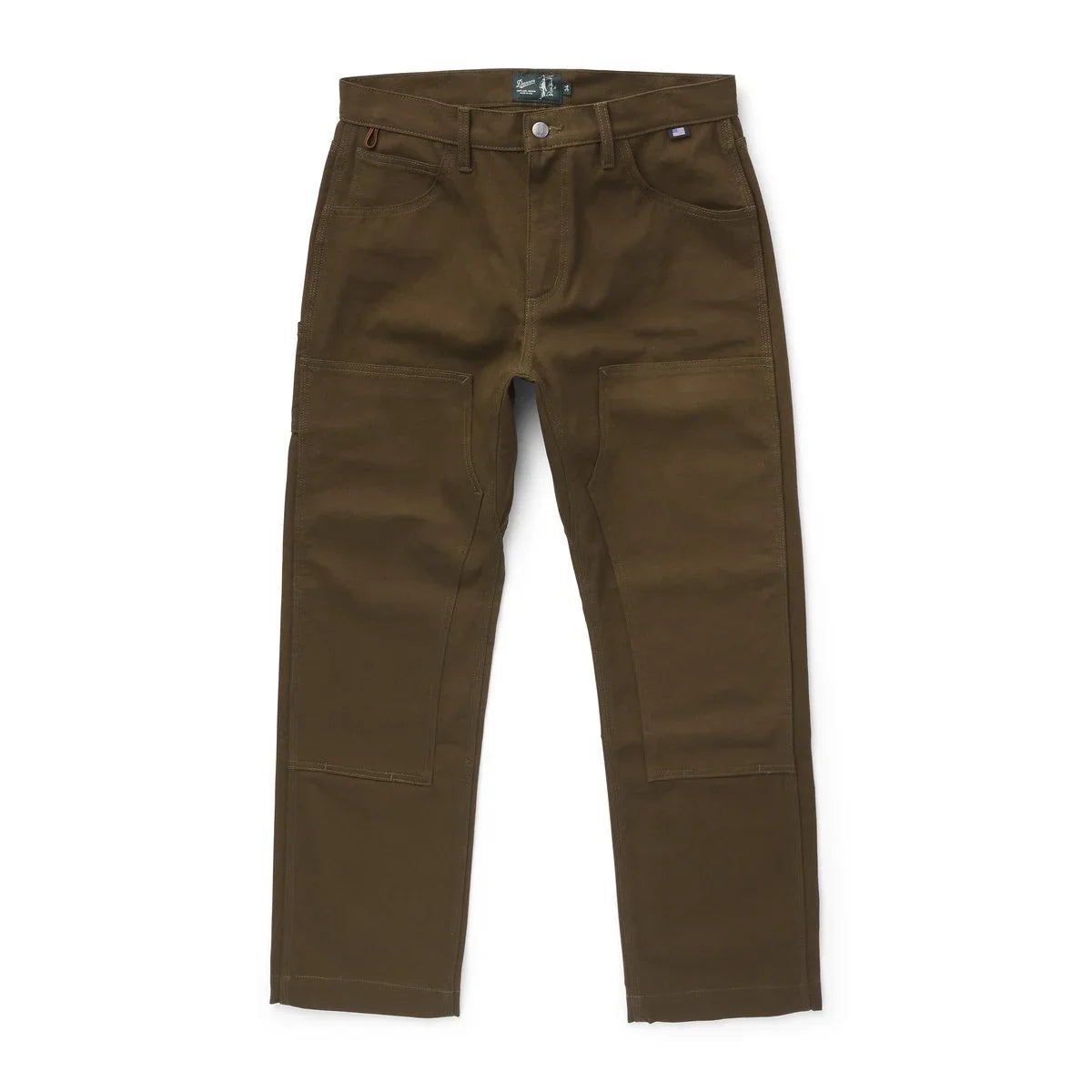 Double Knee Cotton Duck Work Pants - Olive