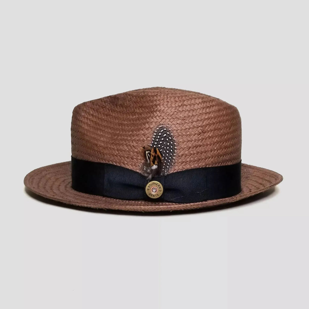 Miller Ranch Straw Trilby Fedora - Coffee