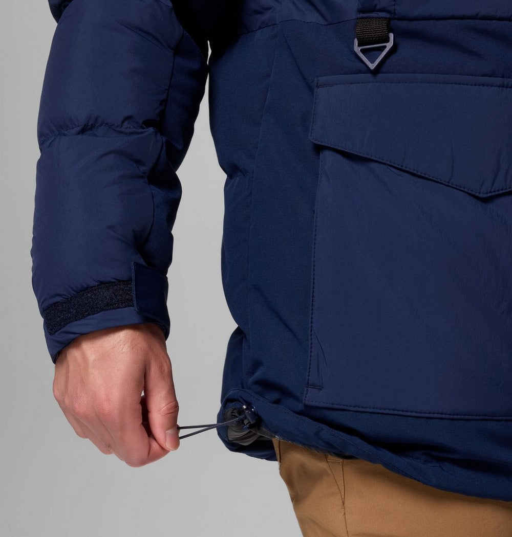 Men's Hooded Insulated Parka - Brown Black