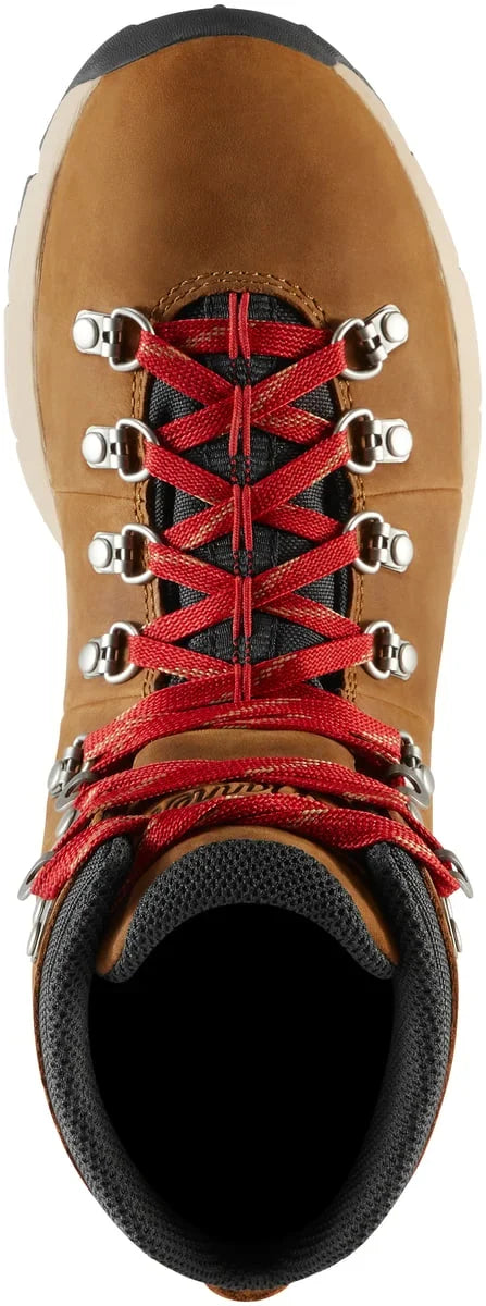 Women's Waterproof Leather Hiking Boot - Brown/Red