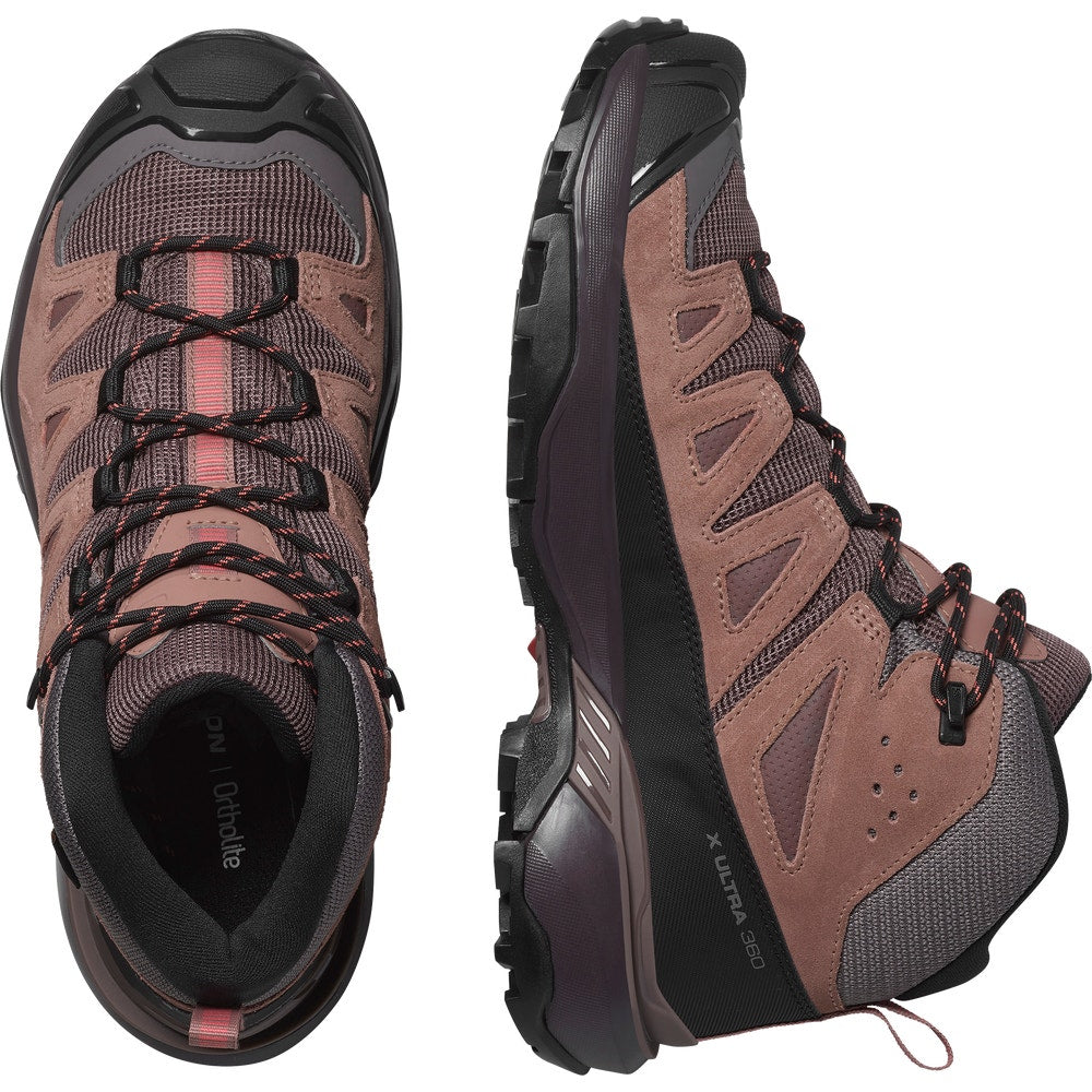 Women's Waterproof Leather Mid Hiking Boots - Tan