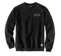 Men's Cotton-Blend Graphic Crewneck Sweatshirt - Black