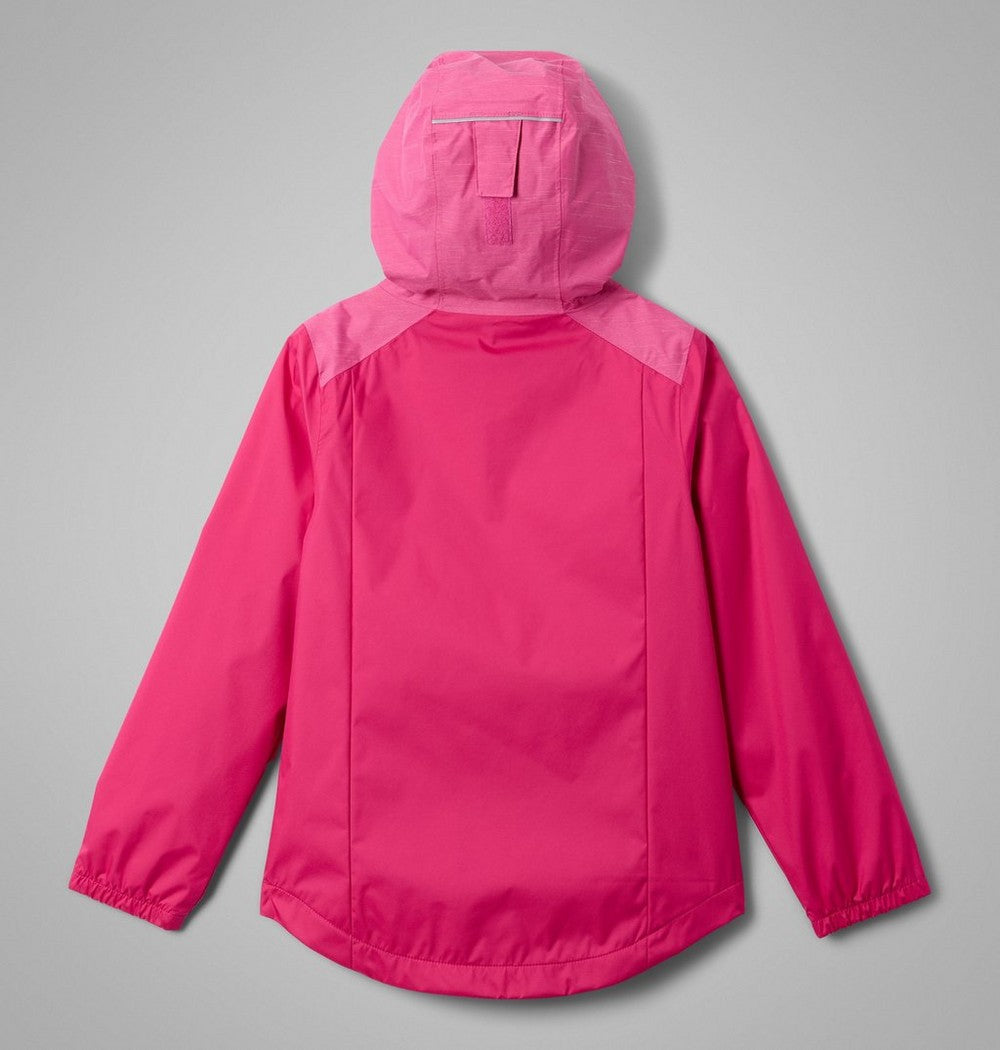 Girls' Fleece-Lined Rain Jacket - Wine