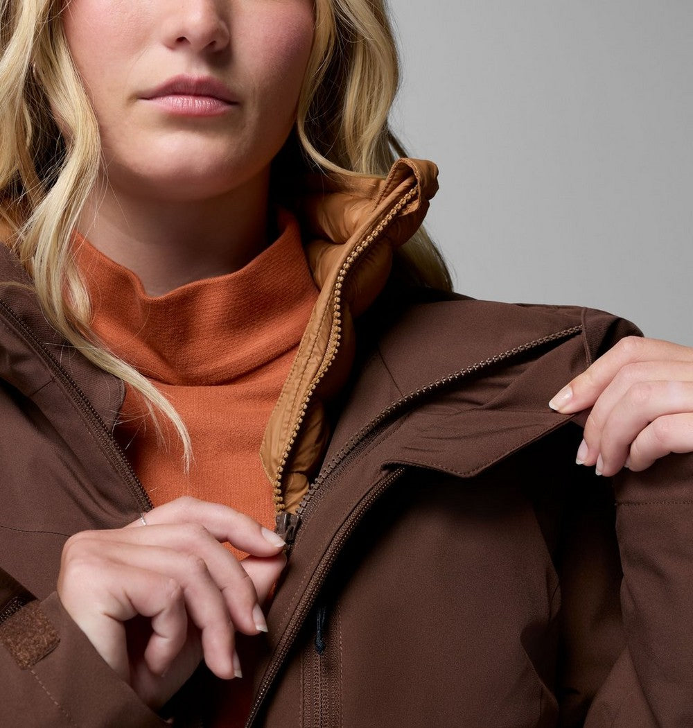 Women's 3-In-1 Waterproof Jacket - Brown