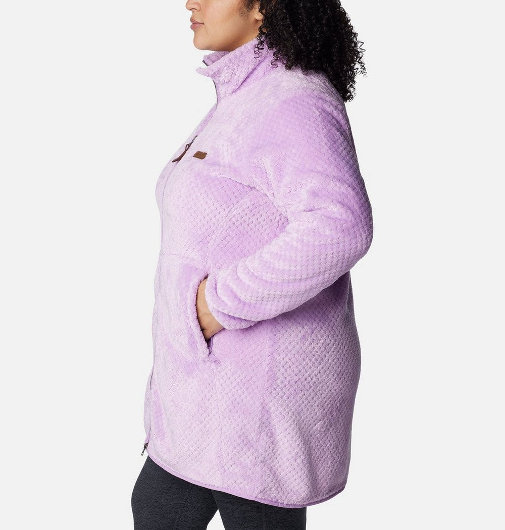 Women's Plus Long Full-Zip Fleece Jacket - Blue