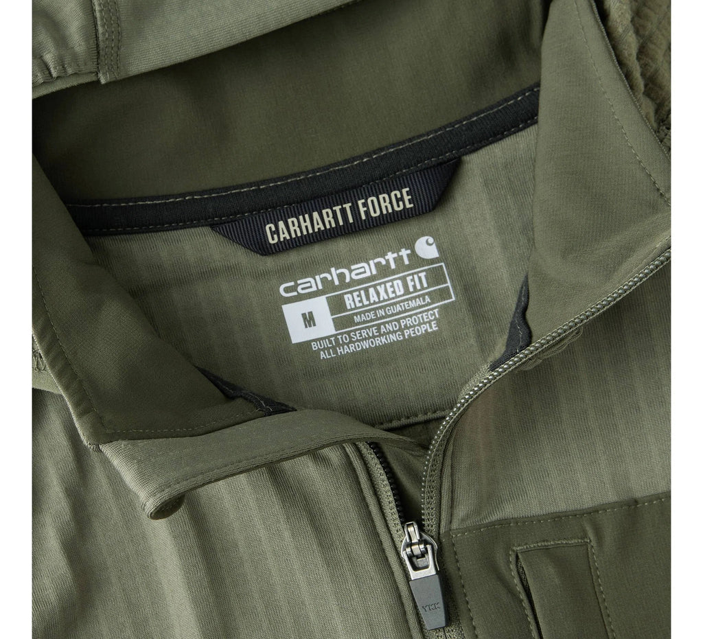 Men's Relaxed Half-Zip Performance Hoodie - Olive