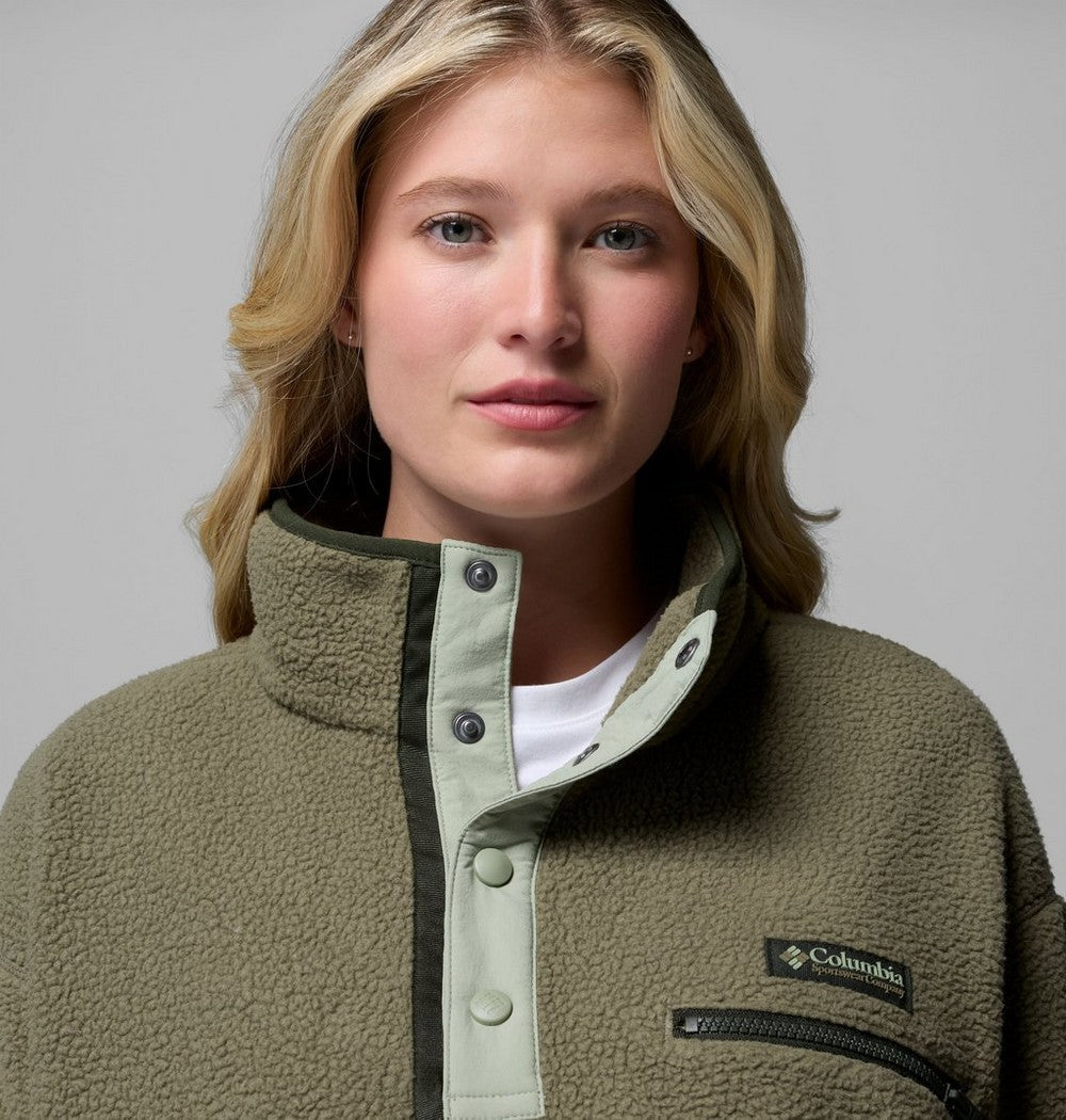 Women's Cropped Half-Snap Fleece Pullover