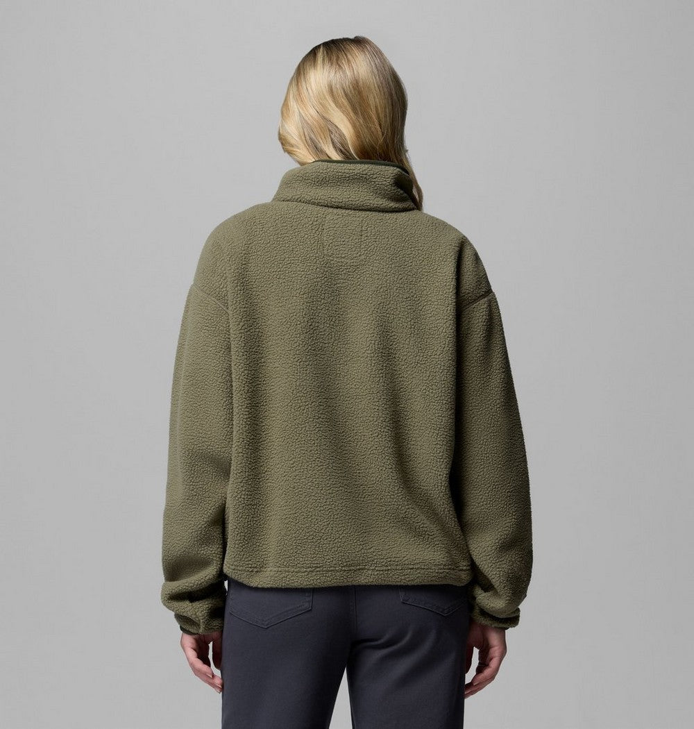 Women's Cropped Half-Snap Fleece Pullover