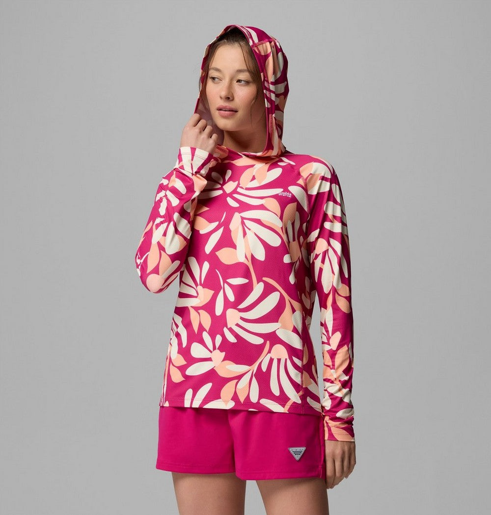 Women's UPF 50 Sun Hoodie - Blue Print