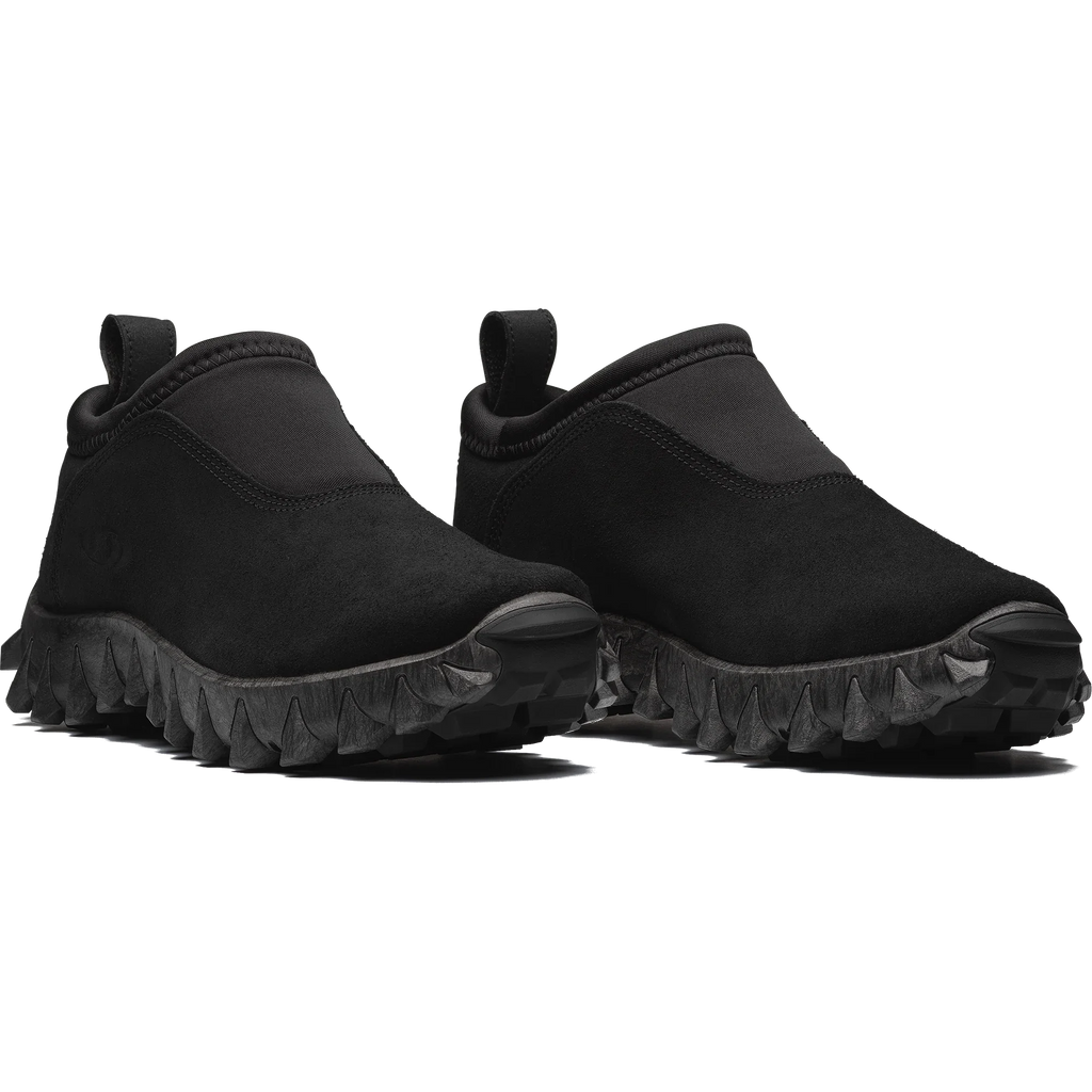 Suede Winter Slip-On Clog - Black