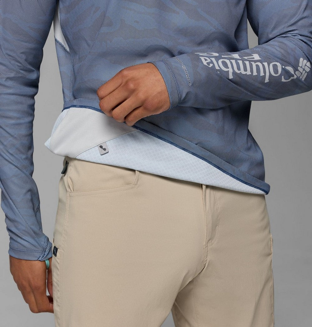 Men's UPF 50 Cooling Fishing Hoodie - Blue