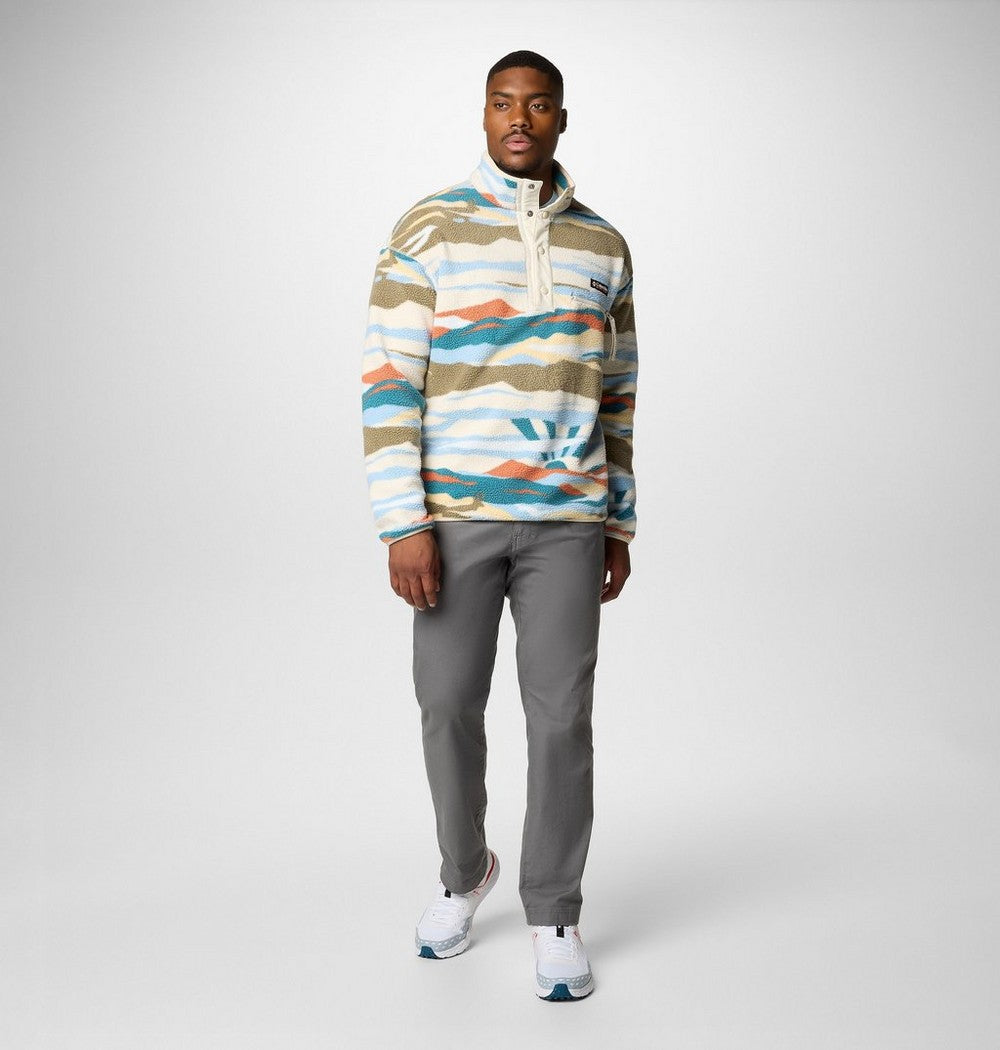 Men's Printed Half-Snap Fleece Pullover