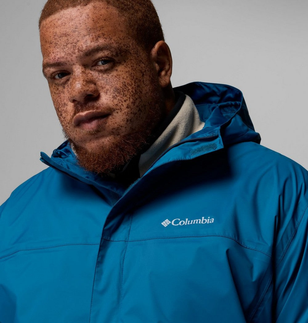 Men's Big Seam-Sealed Rain Jacket - Blue