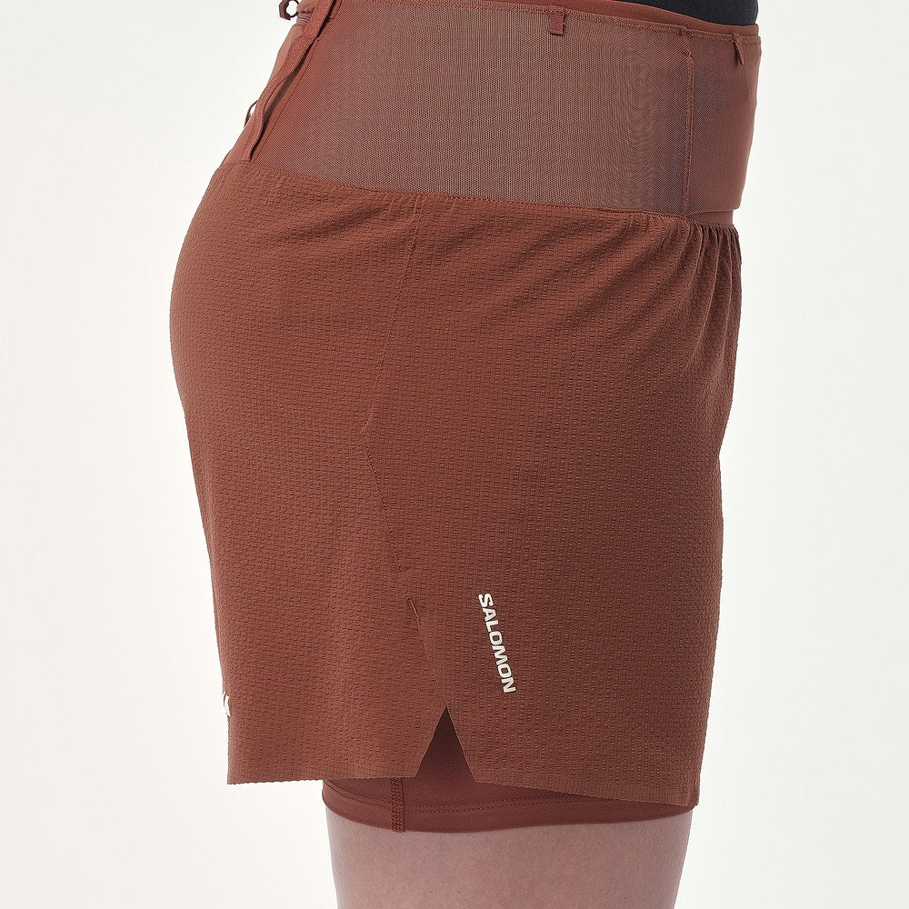 Women's 5-Inch 2-In-1 Trail Shorts - Burnt Umber