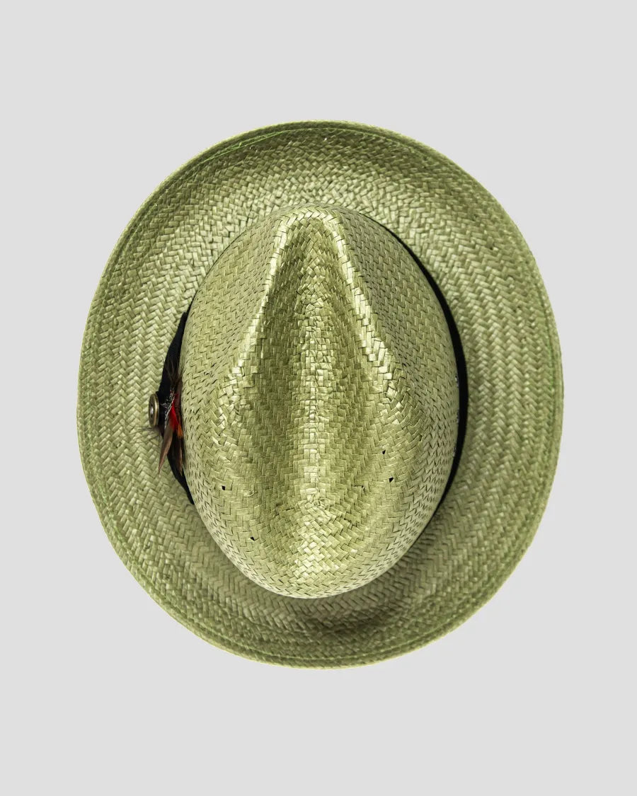 Miller Ranch Straw Trilby Fedora - Avocado