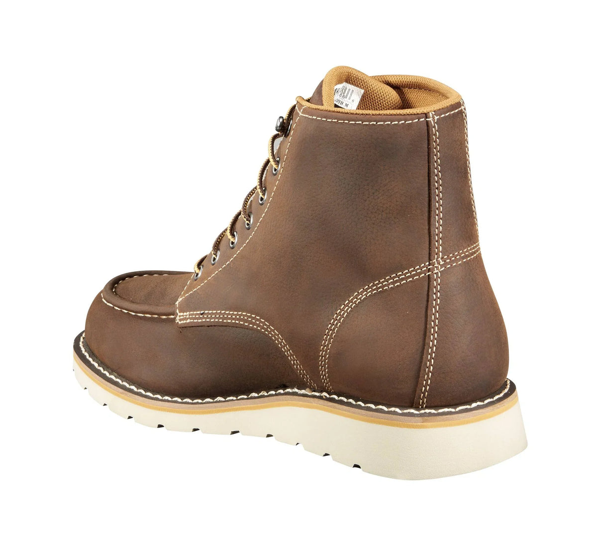 Men's 6-Inch Waterproof Moc Toe Wedge Boot - Brown