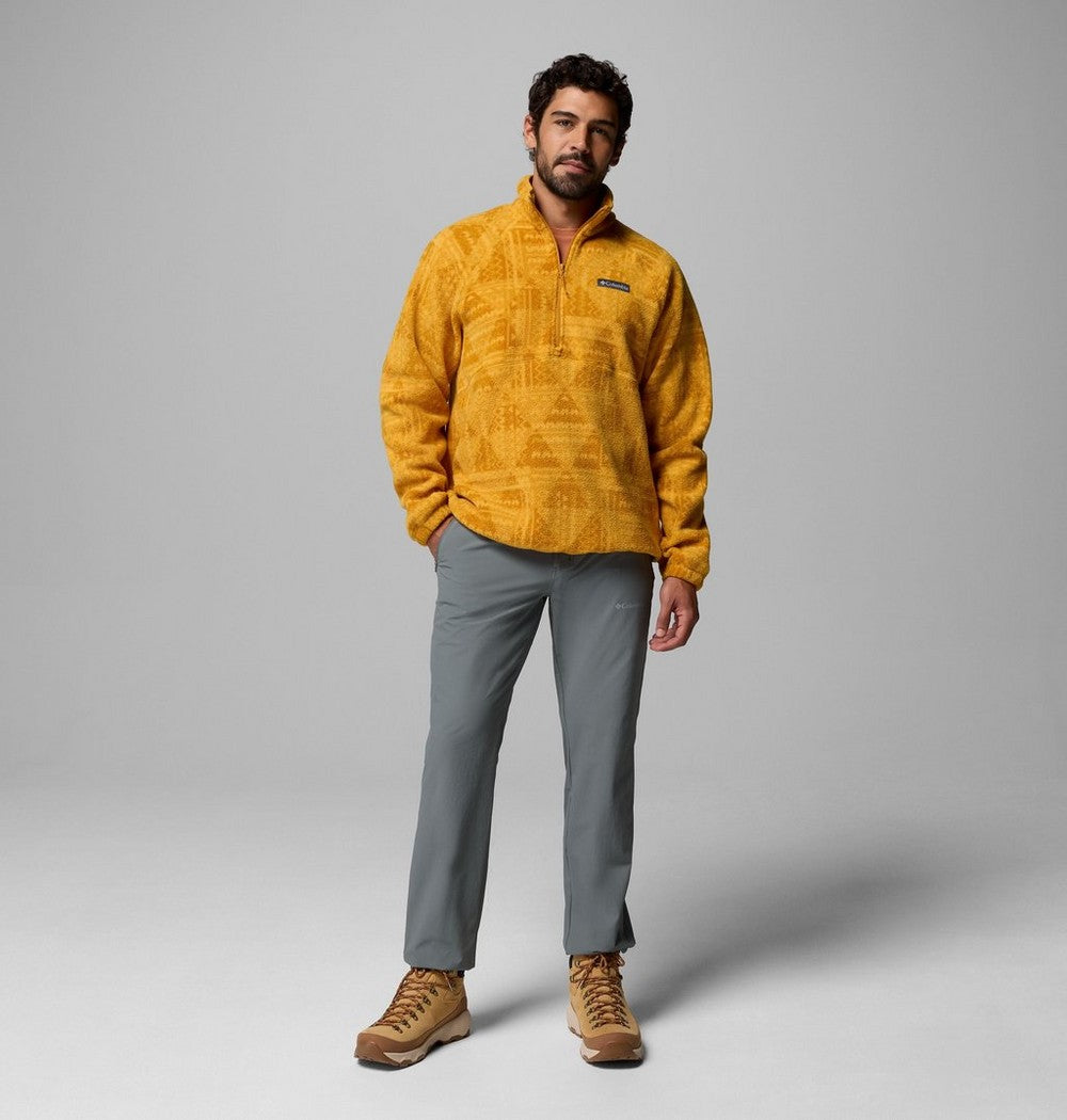 Men's Printed Fleece Half-Zip Pullover - Sage